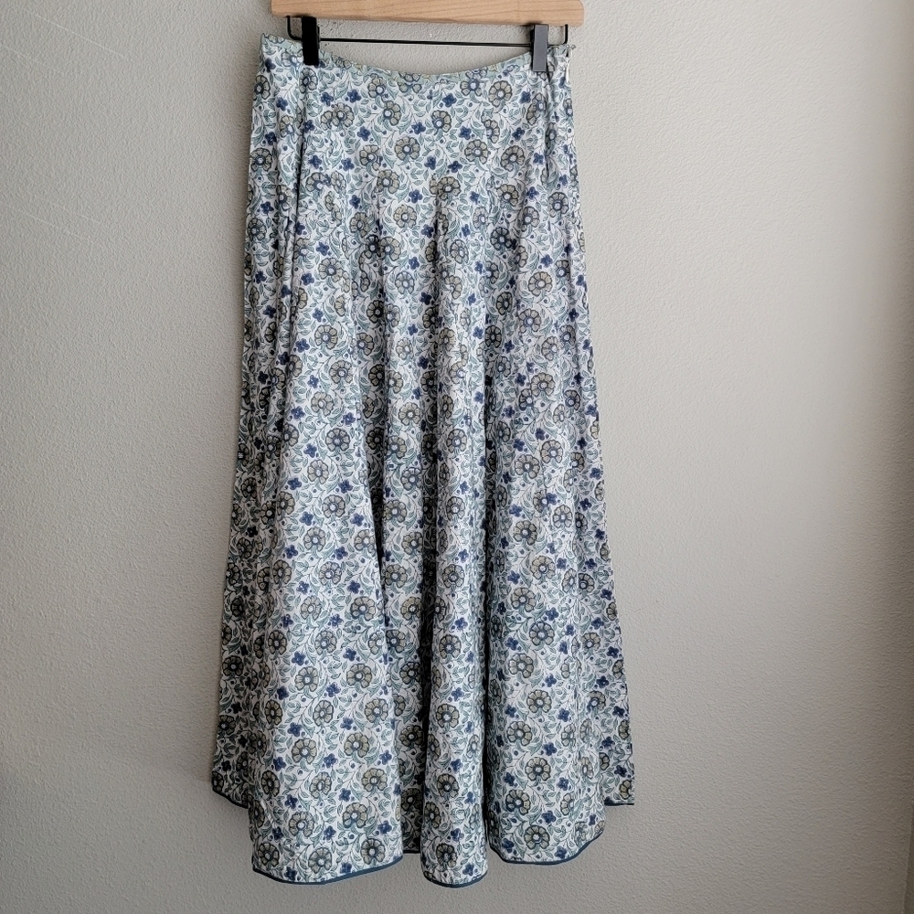 Anokhi Paneled Floral Cotton Skirt size S NWT